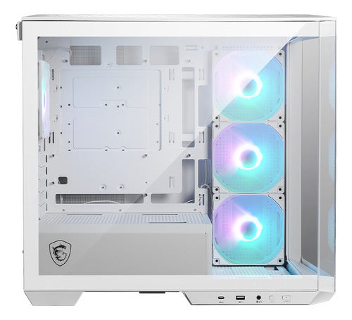Gabinete Msi Mag Pano M100r Pz Vent Argb Micro-tower Blanco