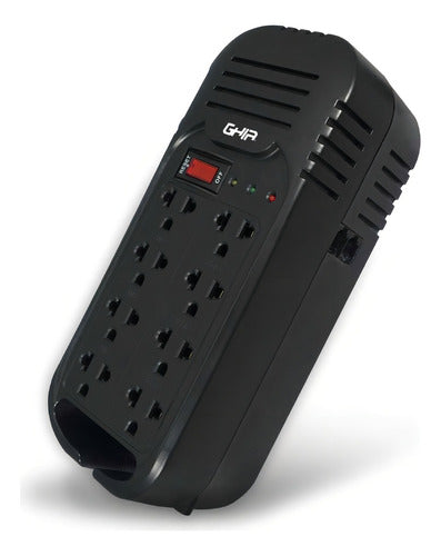 Ghia Regulador De Voltaje Gvr-020, 800w, 2000va, 8 Contactos
