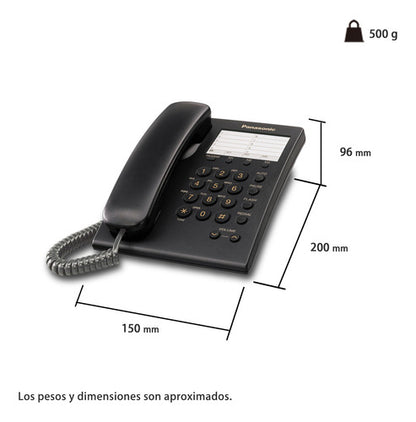 Panasonic Teléfono Básico Kx-ts550 Alámbrico Negro Analógica