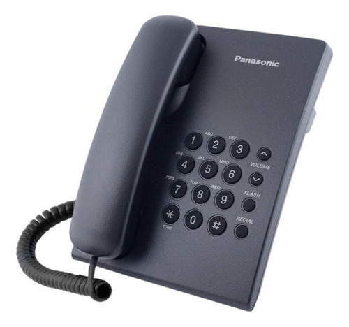 Panasonic Teléfono Unilínea Kx-ts500meb, Alámbrico, Negro