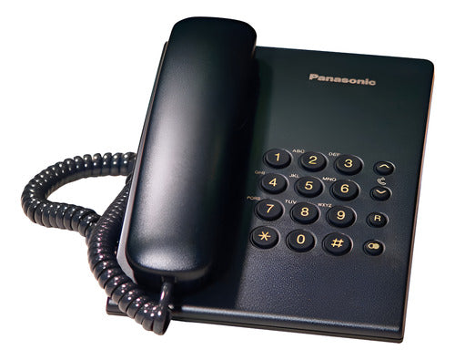 Panasonic Teléfono Unilínea Kx-ts500meb, Alámbrico, Negro