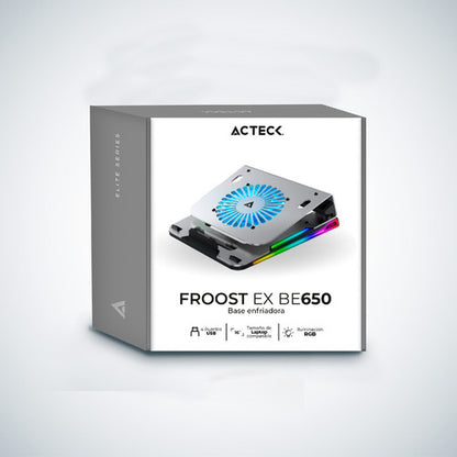 Acteck Base Enfriadora Froost Ex Be650 Rgb Laptop 16  Plata
