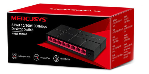 Switch Mercusys Gigabit Ethernet Ms108g 8puertos 100/1000mbp