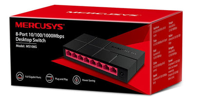 Switch Mercusys Gigabit Ethernet Ms108g 8puertos 100/1000mbp