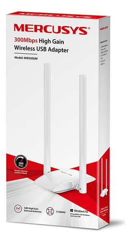 Mercusys Adaptador De Red Usb Mw300uh Wlan 300mbit 2 Antenas