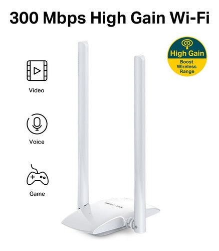 Mercusys Adaptador De Red Usb Mw300uh Wlan 300mbit 2 Antenas