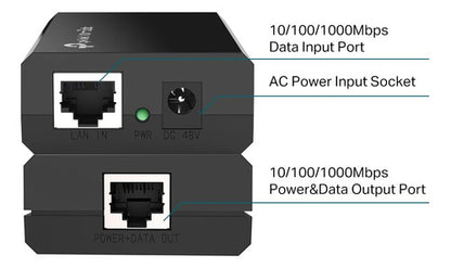 Tp-link Adaptador Inyector Poe Tl-poe150s Gigabit Ethernet