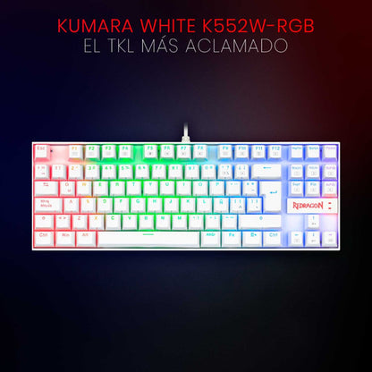 Teclado Mecánico Kumara Rainbow White K552-kr - Red Switch