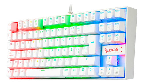 Teclado Mecánico Kumara Rainbow White K552-kr - Red Switch