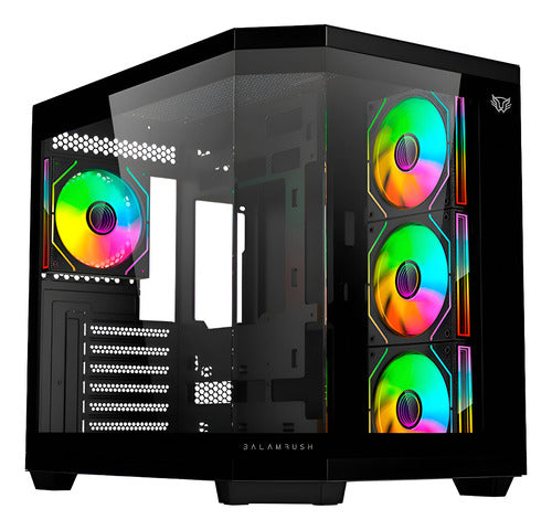 Gabinete Balam Rush Tank Super 9600 Tb Rgb Midi-tower Negro