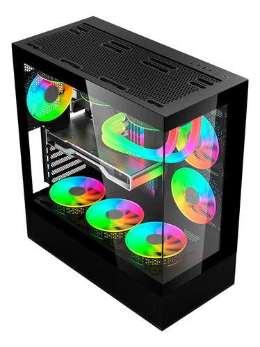 Gabinete Balam Rush Tank Super 9200 Tb Rgb Midi-tower Negro