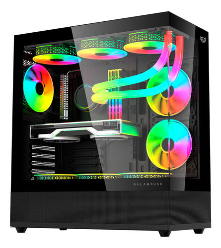 Gabinete Balam Rush Tank Super 9200 Tb Rgb Midi-tower Negro