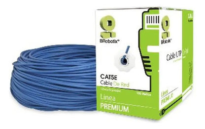 Brobotix Bobina De Cable Cat5e Utp, 100 Metros, Azul 400052
