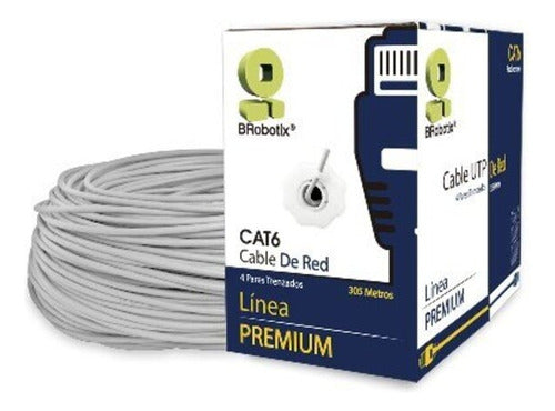Brobotix Bobina De Cable Cat6 Utp, 305 Metros, Gris 062435