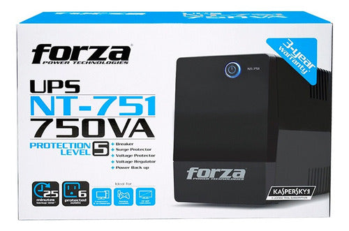 No Break Forza Power Technologies Nt-751 750va 120v 6 Contac