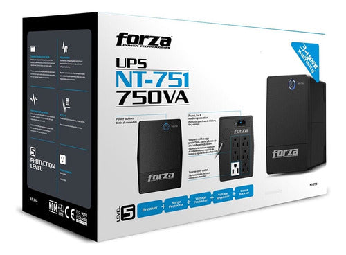 No Break Forza Power Technologies Nt-751 750va 120v 6 Contac