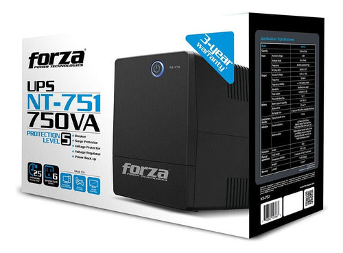 No Break Forza Power Technologies Nt-751 750va 120v 6 Contac
