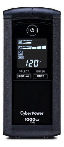No Break Cyberpower Cp1000avrlcd, 600w, 1000va, 9 Contactos