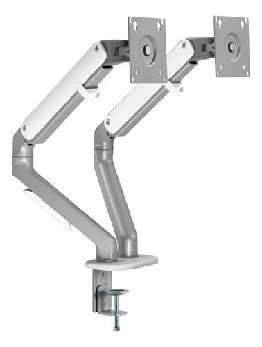 Acteck Brazo Articulado Escritorio 2 Monitores 17-32  Blanco