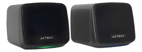 Acteck Bocinas Elant Cube, Alámbrico, 3w Rms, 3.5mm, Negro