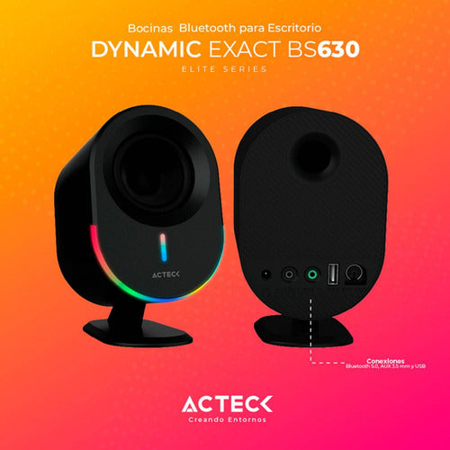 Acteck Bocinas Dynamic Exact Bs630 Bluetooth 2.0 Canales 20w