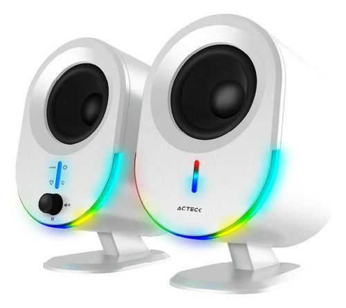Acteck Bocinas Dynamic Exact Bs630 Bluetooth 2.0 20w Blanco