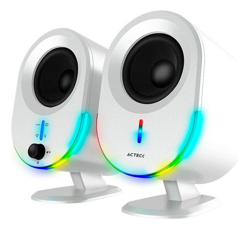 Acteck Bocinas Dynamic Exact Bs630 Bluetooth 2.0 20w Blanco
