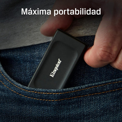 Ssd Externo Kingston Xs1000, 1tb, Usb C, Negro Sxs1000/1000g