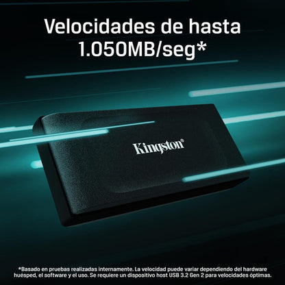Ssd Externo Kingston Xs1000, 1tb, Usb C, Negro Sxs1000/1000g