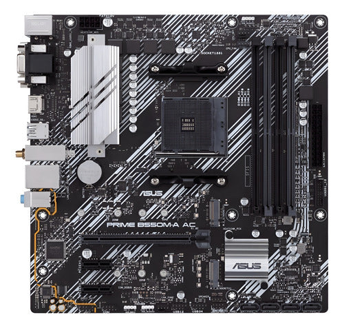 Tarjeta Madre Asus Micro Atx Prime B550m-a Ac Am4 Hdmi 128gb