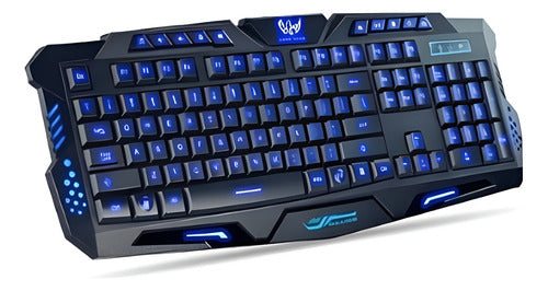 Teclado Gamer Brobotix M200 Rgb, Alámbrico, Negro (inglés) Negro Inglés Us