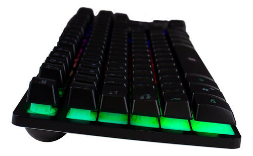 Teclado Gamer Vorago Start The Game Rgb Alámbric Neg Español