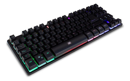 Teclado Gamer Vorago Start The Game Rgb Alámbric Neg Español