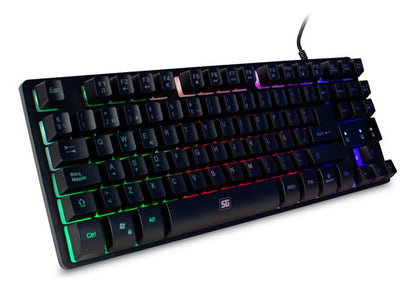 Teclado Gamer Vorago Start The Game Rgb Alámbric Neg Español
