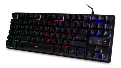Teclado Gamer Vorago Start The Game Rgb Alámbric Neg Español