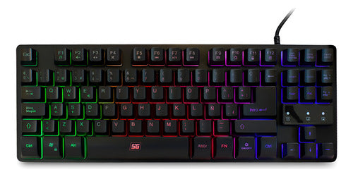 Teclado Gamer Vorago Start The Game Rgb Alámbric Neg Español