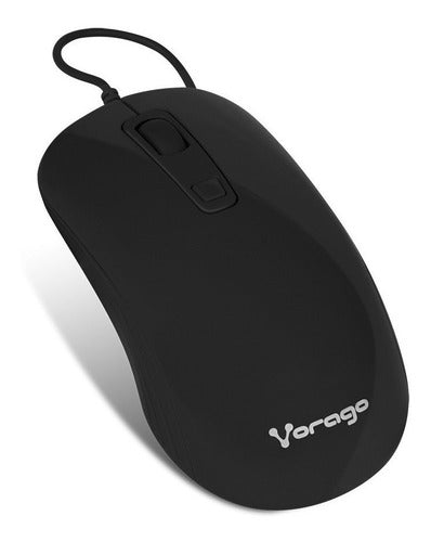 Vorago Mo-102 Mouse Alambrico Optico Negro Ergonomico Usb 1000 / 1600 Dpi