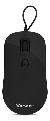 Vorago Mo-102 Mouse Alambrico Optico Negro Ergonomico Usb 1000 / 1600 Dpi