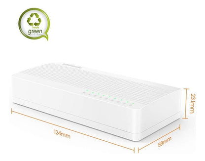 Switch Tenda 8 Puertos Escritorio 200mbps Ethernet S108