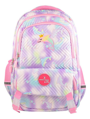 Mochila Escolar De Delfines Para Niñas Astro Perfect Choice
