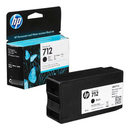 Cartucho Hp 712 Negro 80ml 3ed71a T210, T230, T250 T630 T650