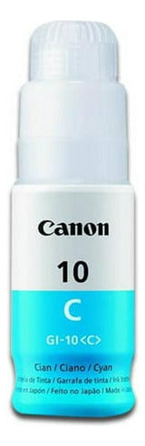 Tanque De Tinta Canon Gi-10 Cian, 70ml G5010/g6010/g7010