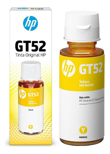 Tanque De Tinta Hp Gt52 Amarillo, 70ml Original  M0h56al