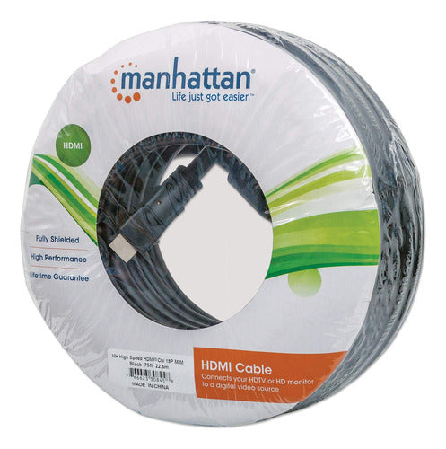 Manhattan Cable Hdmi Hdmi Macho 1080p, 3d, 22.5 Metros Negro