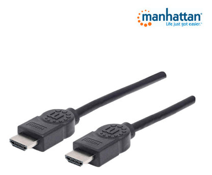 Manhattan Cable Hdmi Canal Ethernet Hdmi Macho 10 Metros Neg