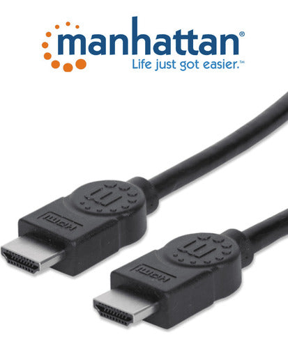 Manhattan Cable Hdmi Canal Ethernet Hdmi Macho 10 Metros Neg