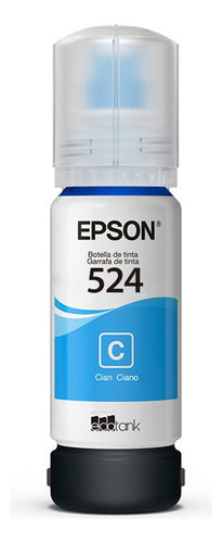 Tanque De Tinta Epson T524 Cian, 6000 Páginas T524220-al
