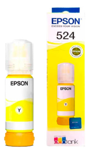 Tanque De Tinta Epson T524 Amarillo, 7500 Pag Ecotank L15150