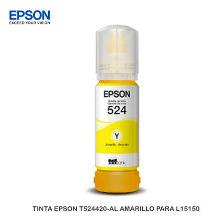 Tanque De Tinta Epson T524 Amarillo, 7500 Pag Ecotank L15150