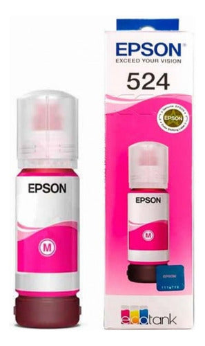 Tanque De Tinta Epson T524 Magenta, 6000 Pag Ecotank L15150